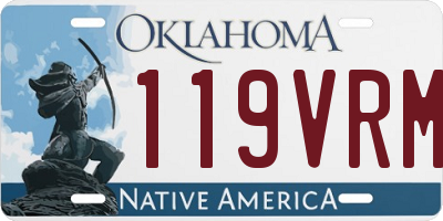 OK license plate 119VRM