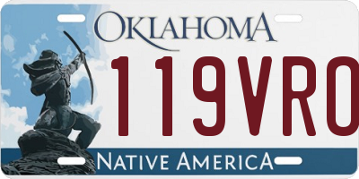 OK license plate 119VRO
