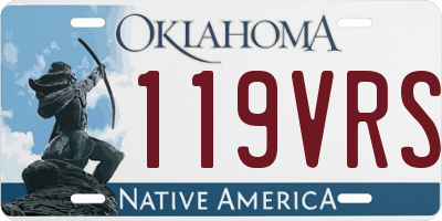 OK license plate 119VRS