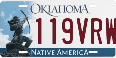 OK license plate 119VRW