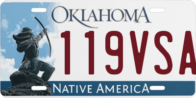 OK license plate 119VSA