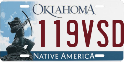 OK license plate 119VSD