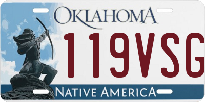 OK license plate 119VSG
