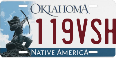 OK license plate 119VSH