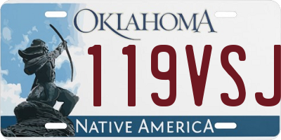 OK license plate 119VSJ