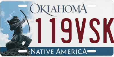 OK license plate 119VSK