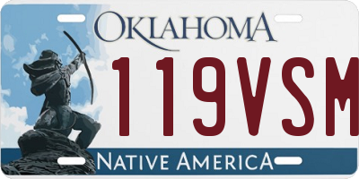 OK license plate 119VSM