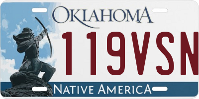 OK license plate 119VSN