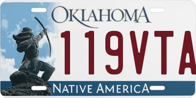 OK license plate 119VTA