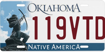 OK license plate 119VTD