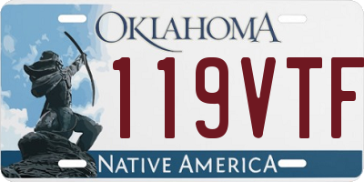 OK license plate 119VTF