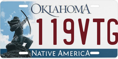 OK license plate 119VTG