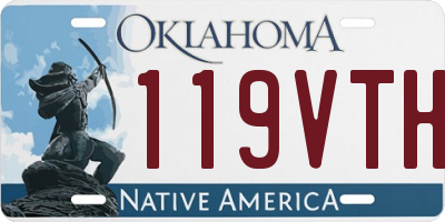 OK license plate 119VTH