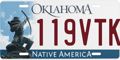 OK license plate 119VTK
