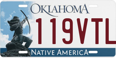 OK license plate 119VTL