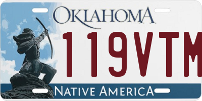 OK license plate 119VTM