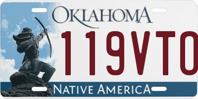 OK license plate 119VTO
