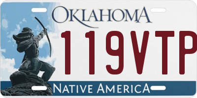 OK license plate 119VTP