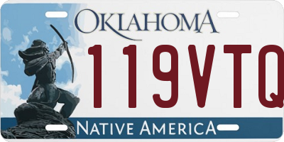 OK license plate 119VTQ