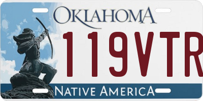 OK license plate 119VTR