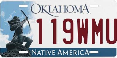 OK license plate 119WMU