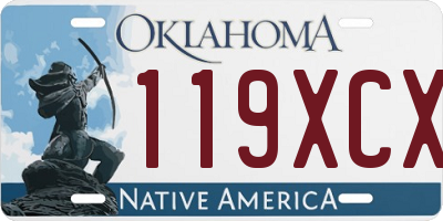 OK license plate 119XCX