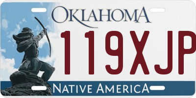 OK license plate 119XJP