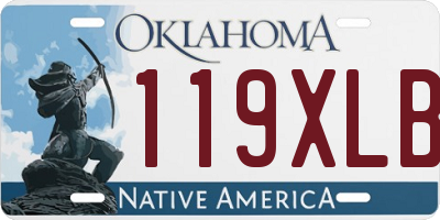 OK license plate 119XLB