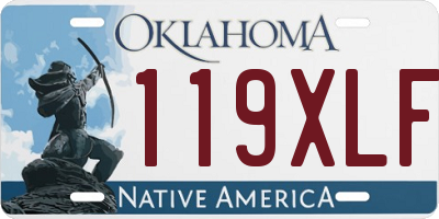 OK license plate 119XLF