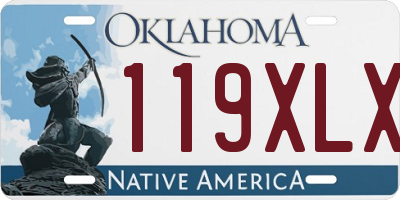 OK license plate 119XLX