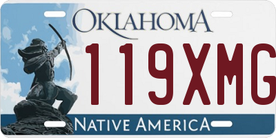 OK license plate 119XMG