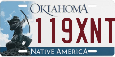 OK license plate 119XNT