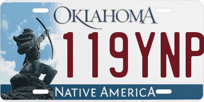 OK license plate 119YNP