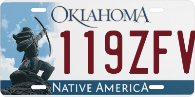 OK license plate 119ZFV