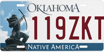 OK license plate 119ZKT