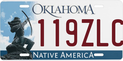 OK license plate 119ZLC