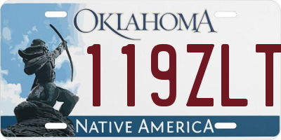 OK license plate 119ZLT