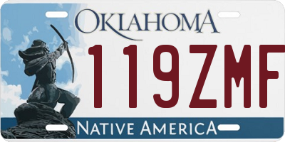 OK license plate 119ZMF