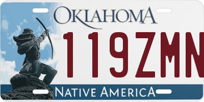 OK license plate 119ZMN
