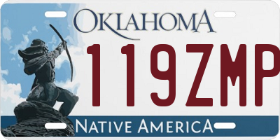 OK license plate 119ZMP