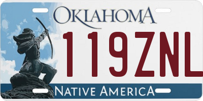 OK license plate 119ZNL