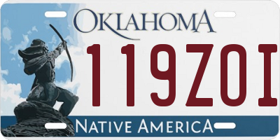 OK license plate 119ZOI