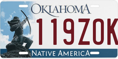 OK license plate 119ZOK