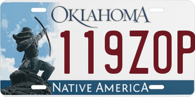 OK license plate 119ZOP