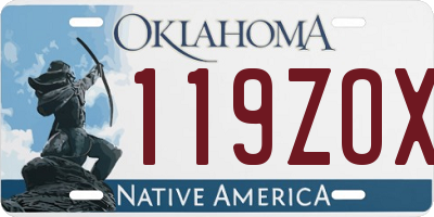 OK license plate 119ZOX