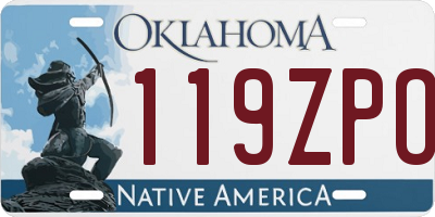 OK license plate 119ZPO