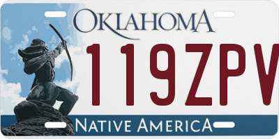 OK license plate 119ZPV