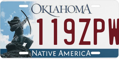 OK license plate 119ZPW