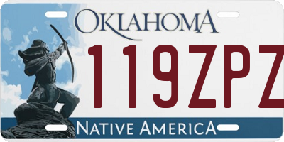 OK license plate 119ZPZ