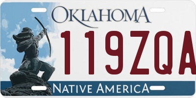 OK license plate 119ZQA